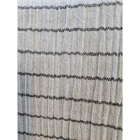 Comfy USA 100% cotton  gray and white striped  oversized top. NWT. Size S. - Picture 3 of 5